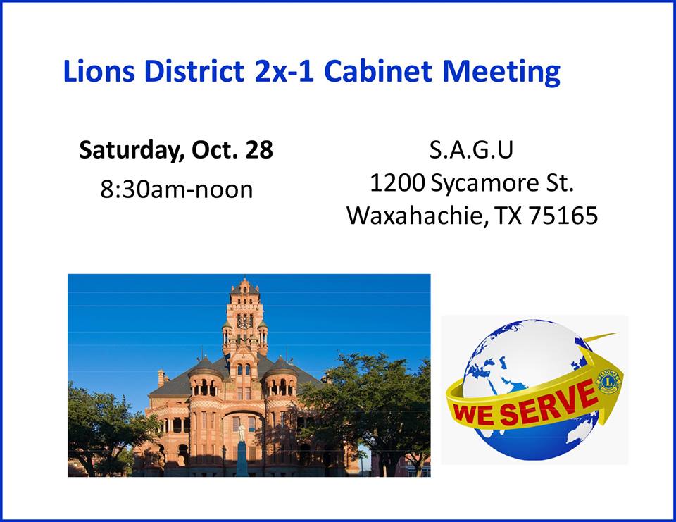 District 2X-1 Cabinet Meeting