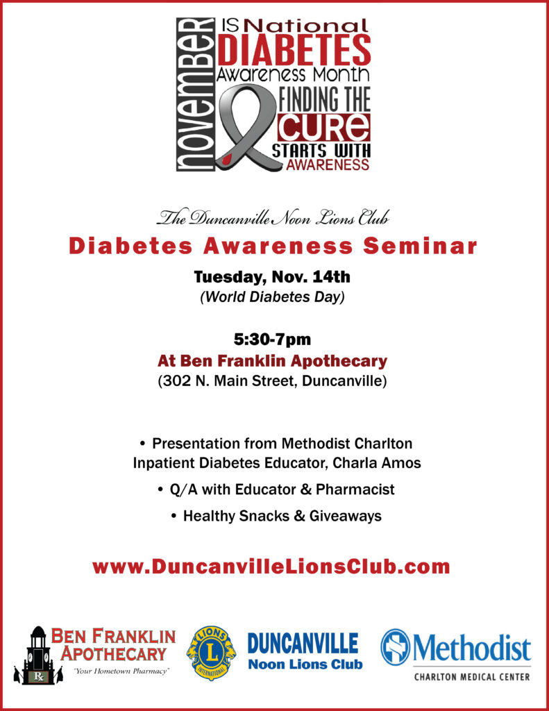 Lions Diabetes Awareness Seminar